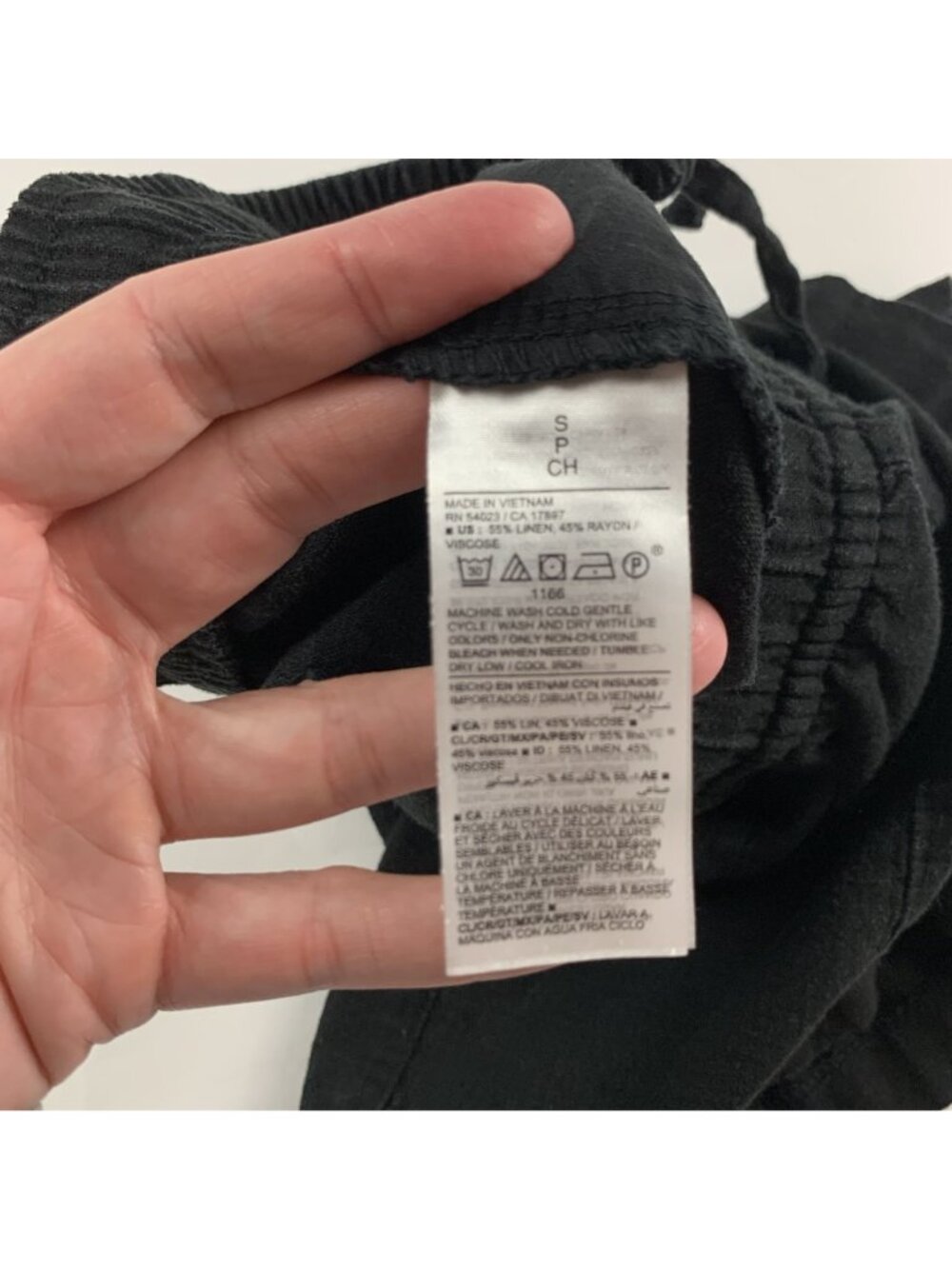 Old Navy Black Linen Blend Pull On Shorts S - Picture 4 of 5